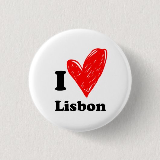 I Liebe Lissabon Button (Vorderseite)