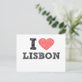 I Liebe Lissabon Postkarte (Stehend Vorderseite)