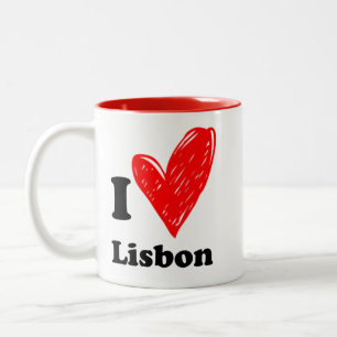 I Liebe Lissabon Zweifarbige Tasse