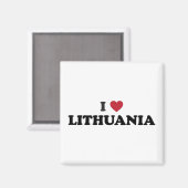 I Liebe Litauen Magnet (Vorderseite/Rückseite)