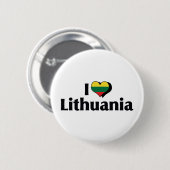 I Liebe - litauische Flagge Button (Vorne & Hinten)