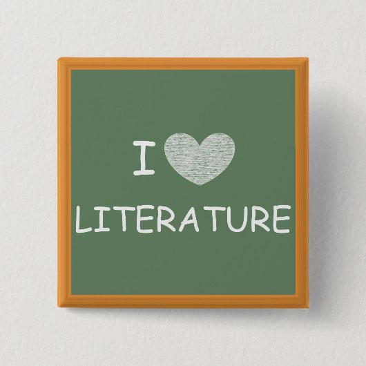 I Liebe Literatur Button (Vorderseite)