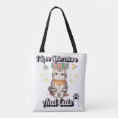 I Liebe Literature and Cats" Togdesign Tasche (Rückseite)