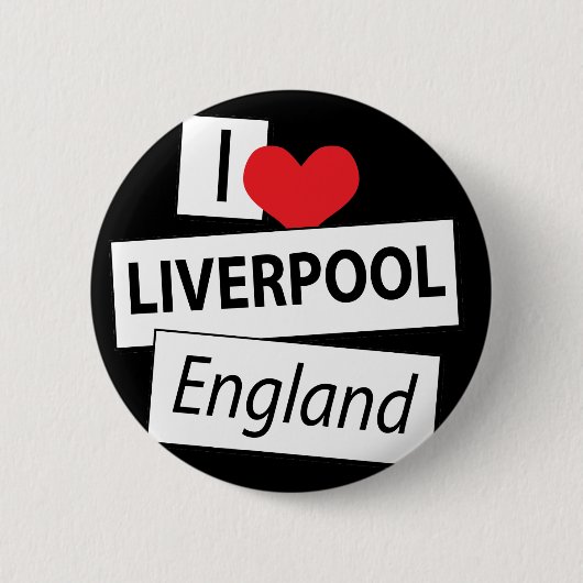 I Liebe Liverpool England Button (Vorderseite)