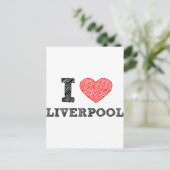 I Liebe Liverpool Postkarte (Stehend Vorderseite)