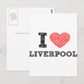 I Liebe Liverpool Postkarte (Vorne/Hinten)