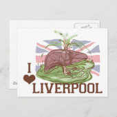 I Liebe Liverpool Spaß Postkarte (Vorne/Hinten)