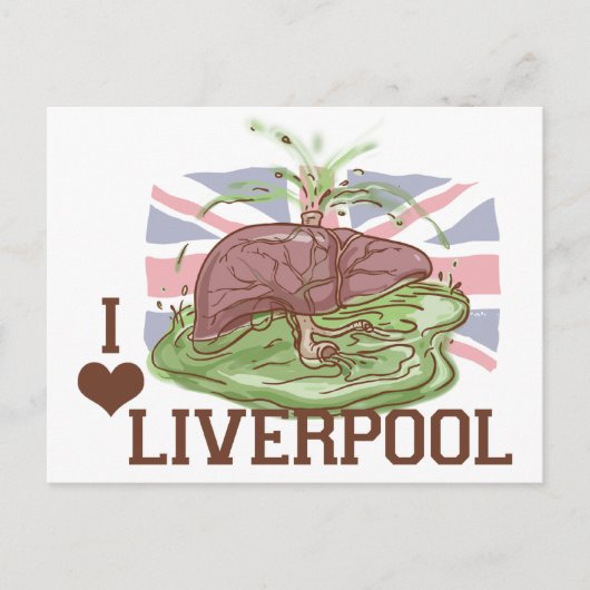 I Liebe Liverpool Spaß Postkarte (Vorderseite)