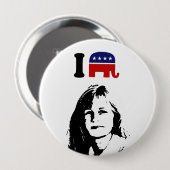 I Liebe Liz Cheney Button (Vorne & Hinten)