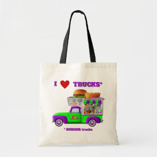 I Liebe LKW (Burger Trucks) Tote Tasche