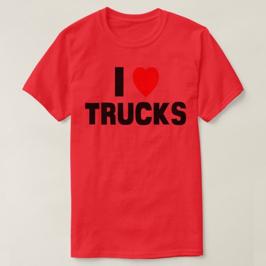 I Liebe LKW Funny Gag Geschenk Herz Retro LKW Dri T-Shirt (Design vorne)