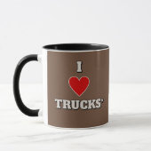 I Liebe LKW (KAFFEE-LKW) Tasse (Links)