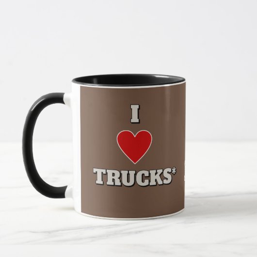 I Liebe LKW (KAFFEE-LKW) Tasse (Links)