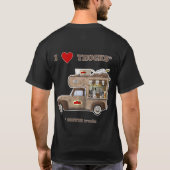 I Liebe LKW (Kaffeewagen) T-Shirt (Rückseite)