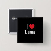 I Liebe Llamas Button (Vorne & Hinten)