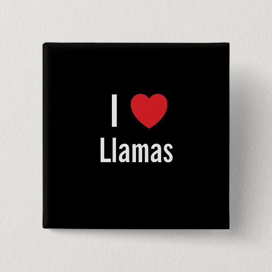 I Liebe Llamas Button (Vorderseite)