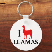 I Liebe Llamas Schlüsselanhänger (Vorderseite)