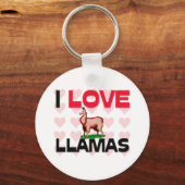 I Liebe Llamas Schlüsselanhänger (Vorderseite)