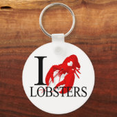 I Liebe Lobsters Schlüsselanhänger (Vorderseite)