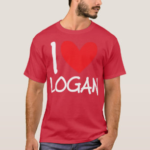 I Liebe Logan Name Personalisiert Men Typ BESTE FR T-Shirt
