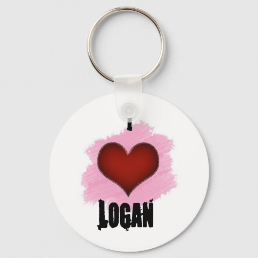 I Liebe Logan Schlüsselanhänger (Vorderseite)