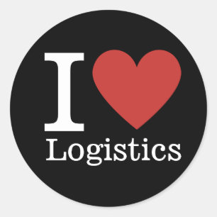 I ❤️ Liebe Logistics (für Mitarbeiter) CUSTOM Runder Aufkleber