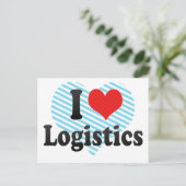 I Liebe Logistik Postkarte (Stehend Vorderseite)