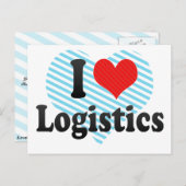 I Liebe Logistik Postkarte (Vorne/Hinten)