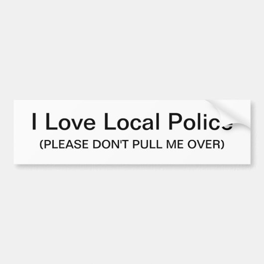 I Liebe-lokale Polizei-Aufkleber Autoaufkleber (Vorne)
