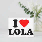 I Liebe Lola Postkarte (Stehend Vorderseite)