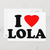 I Liebe Lola Postkarte (Vorne/Hinten)