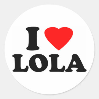 I Liebe Lola Runder Aufkleber