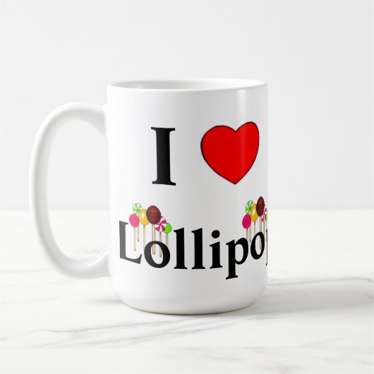 I Liebe Lollipops Kaffeetasse (Links)