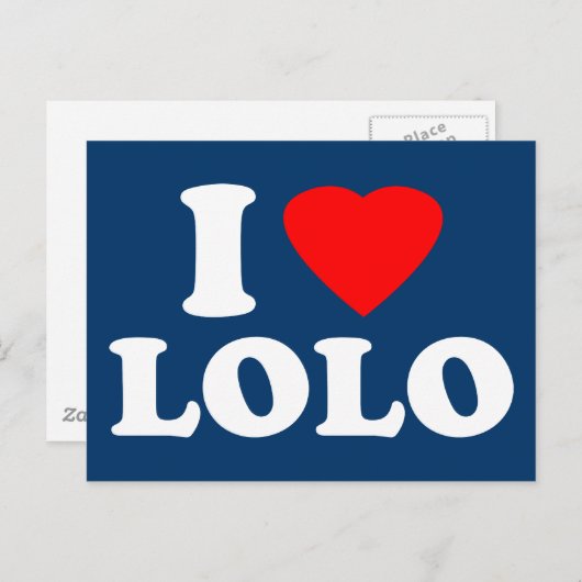 I Liebe Lolo Postkarte (Vorne/Hinten)