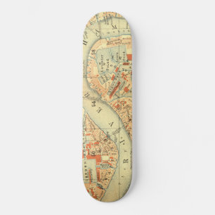 I Liebe London - Alte Vintage Karte Themse Skateboard