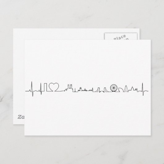 I Liebe London (außergewöhnlicher ecg-Stil) Souven Postkarte (Vorne/Hinten)