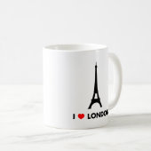 I Liebe London - Eiffel-Turm-Tasse Kaffeetasse (VorderseiteRechts)