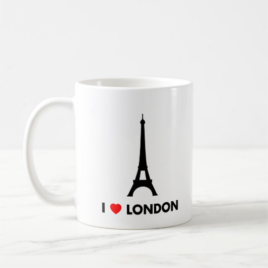 I Liebe London - Eiffel-Turm-Tasse Kaffeetasse (Links)