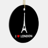 I Liebe London - Eiffel-Turm-Weihnachtsverzierung Keramik Ornament (Rechts)