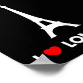 I Liebe London - Eiffelturmplakat Poster (Ecke)