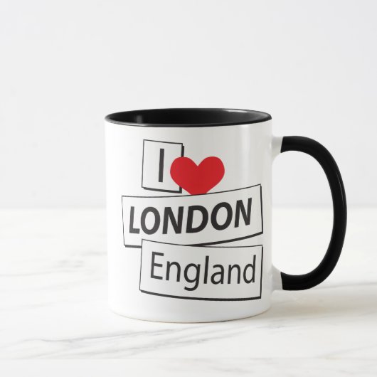 I Liebe London England Tasse (Rechts)