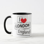 I Liebe London England Tasse (Links)