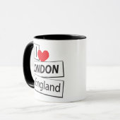 I Liebe London England Tasse (Vorderseite Links)