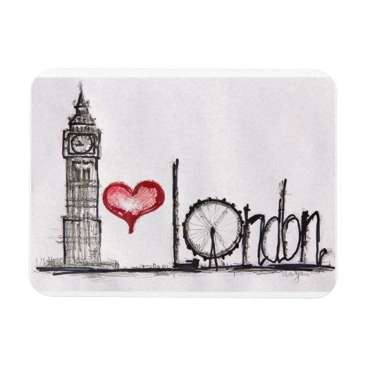 I Liebe London Magnet (Horizontal)