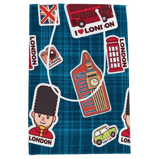 I Liebe London Mittlere Geschenktüte (Vorderseite)