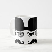 I LIEBE LONDON MUSTACHE KAFFEETASSE (Vorderseite Links)