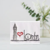 I Liebe London Postkarte (Stehend Vorderseite)