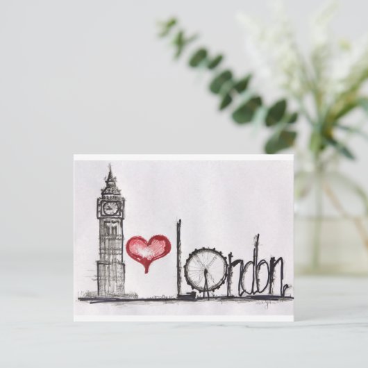 I Liebe London Postkarte (Stehend Vorderseite)