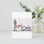 I Liebe London Postkarte (Stehend Vorderseite)