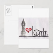 I Liebe London Postkarte (Vorne/Hinten)